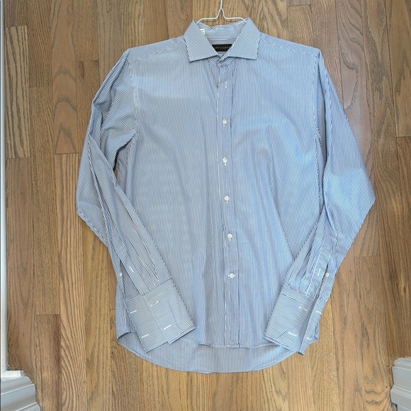 Ralph Lauren Men's Blue Striped Shirt (Size 16) - Picture 1 of 2